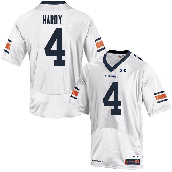 Men's Auburn Tigers #4 Jay Hardy White 2020 College Stitched Football Jersey
